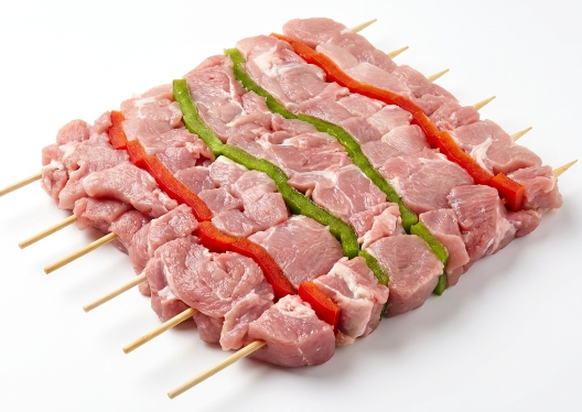 Brocheta de pavo